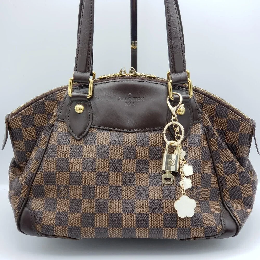 Authentic Louis Vuitton Lock & Key with Unbranded Flower Charm, Keychain